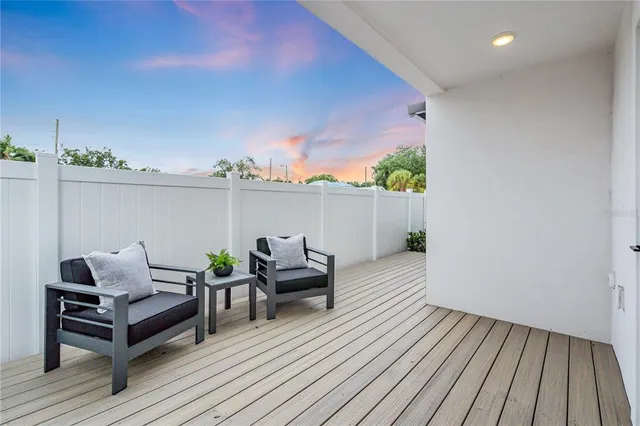 a outdoor space with furniture