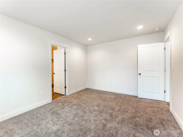 an empty room with an entryway