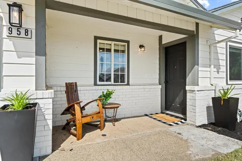 a house view with a seating space