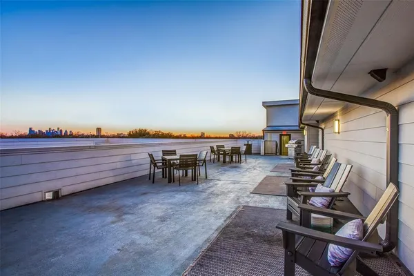 a view of outdoor space with seating area