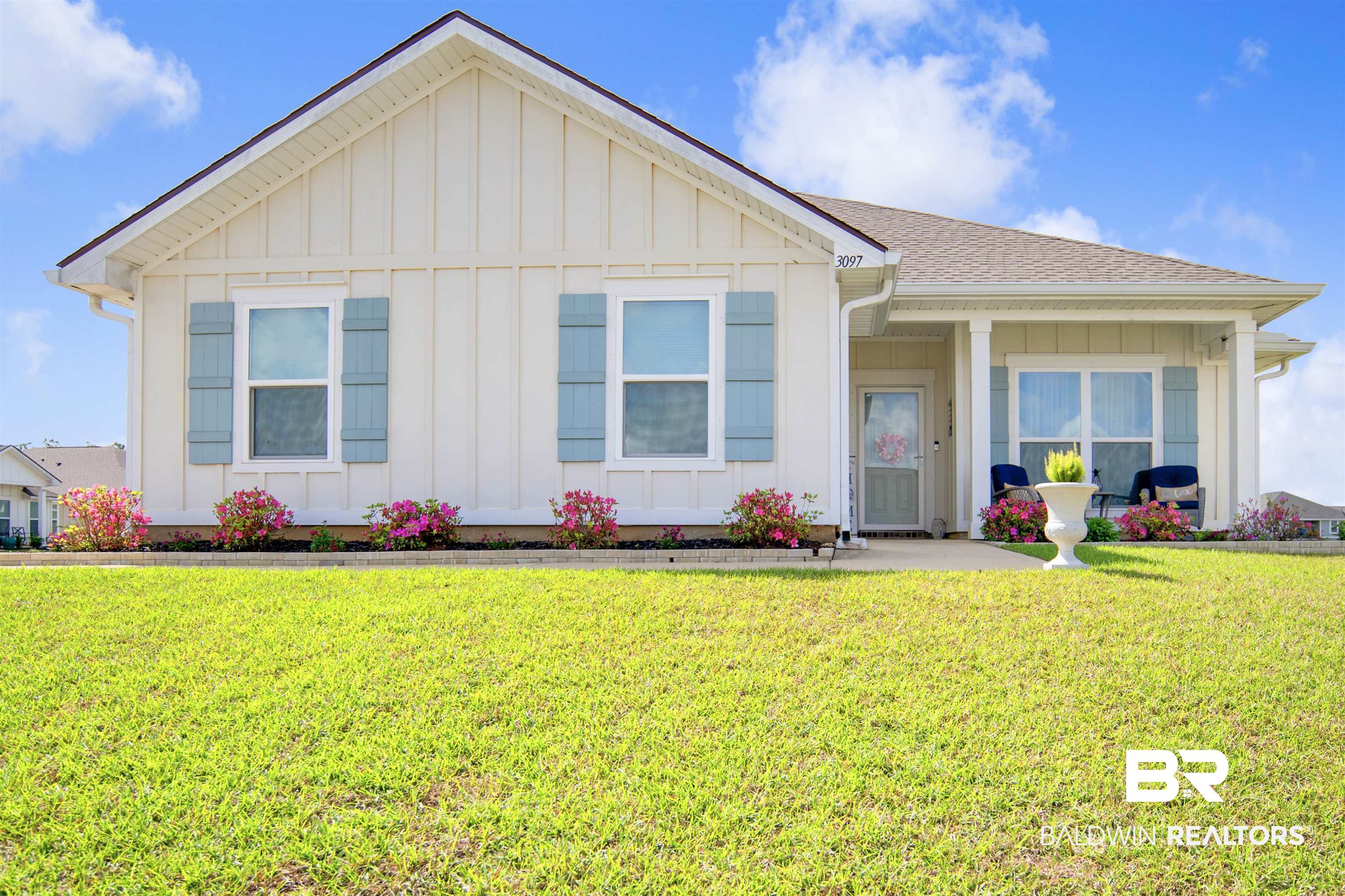 3097 Ingrid Lane Foley, AL 36535 - Photo 1 of 38 View of front of property featuring a front lawn and board and batten siding