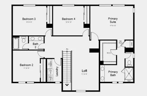 a black and white photo of a floor plan