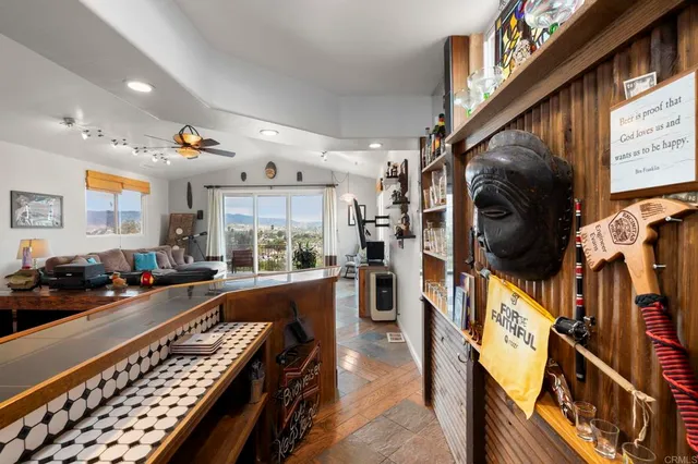 an aerial view of residential houses and outdoor space