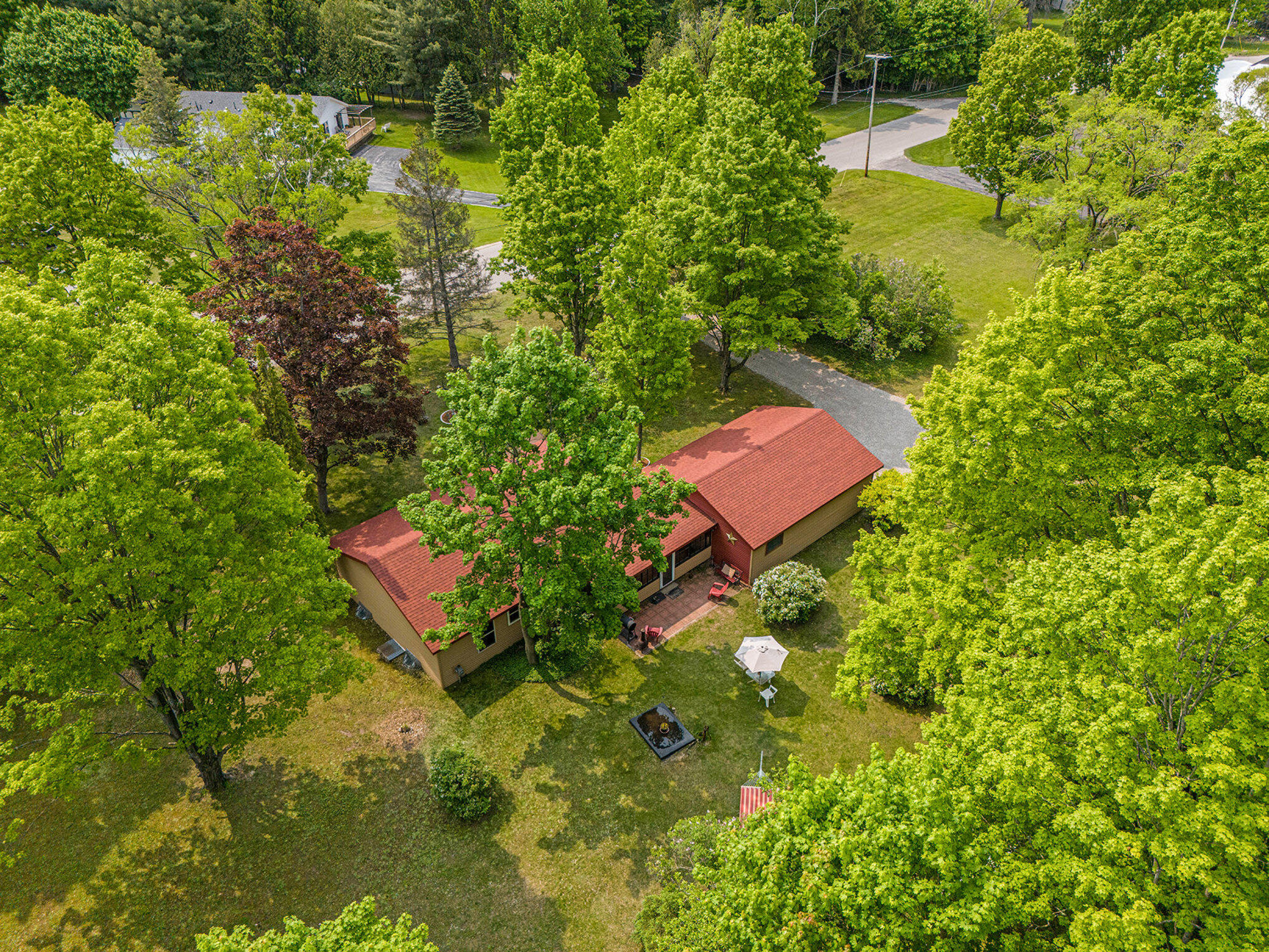 8424 3rd Street Onekama, MI 49675 - Photo 1 of 99 10 AC PRIVATE PARK w Remodeled HOME