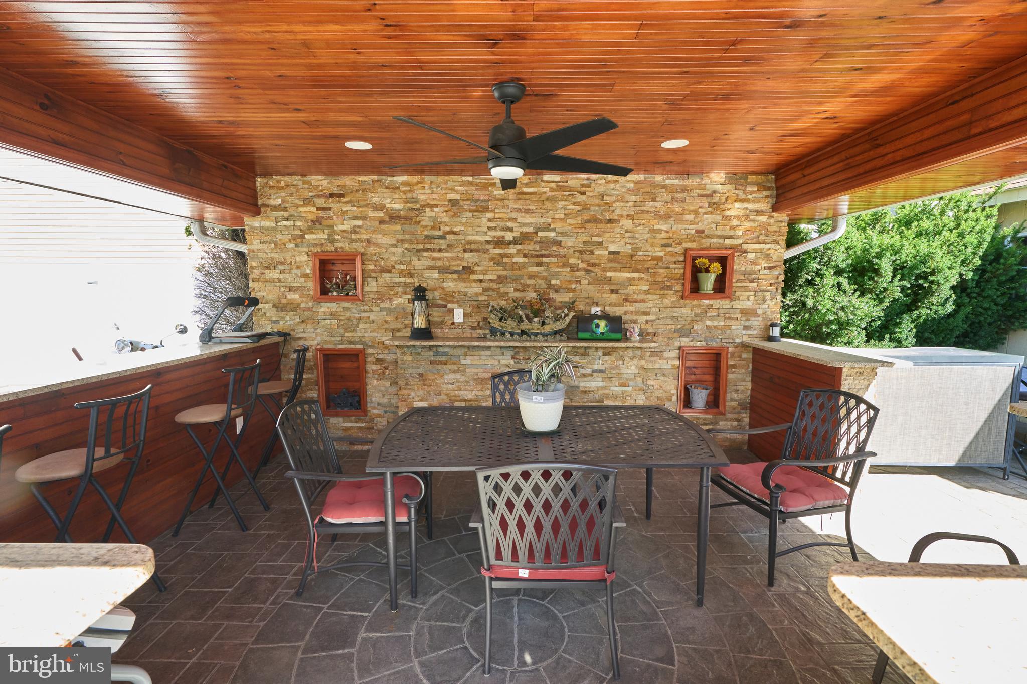 8905 Springview Road Philadelphia, PA 19115 - Photo 29 of 59 Fabulous Poolside Dining & Bar Area