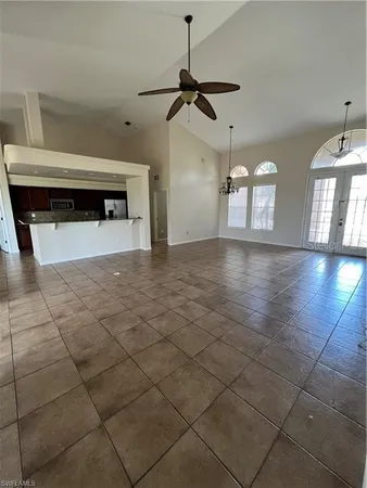 a view of a livingroom and a fireplace