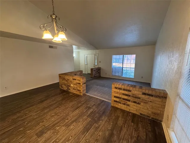 a view of a livingroom with a window