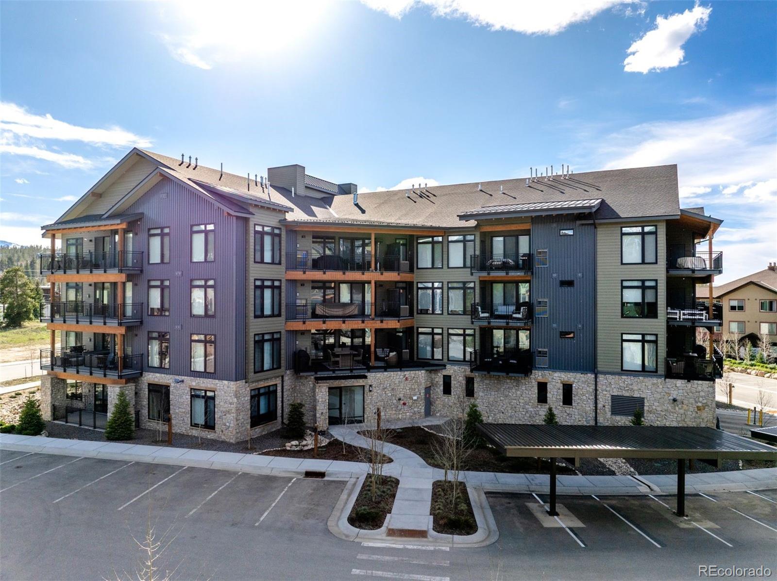 144 Ski Idlewild Road, Unit 3201 Winter Park, CO 80482 - Photo 34 of 39 a front view of a building with multiple windows