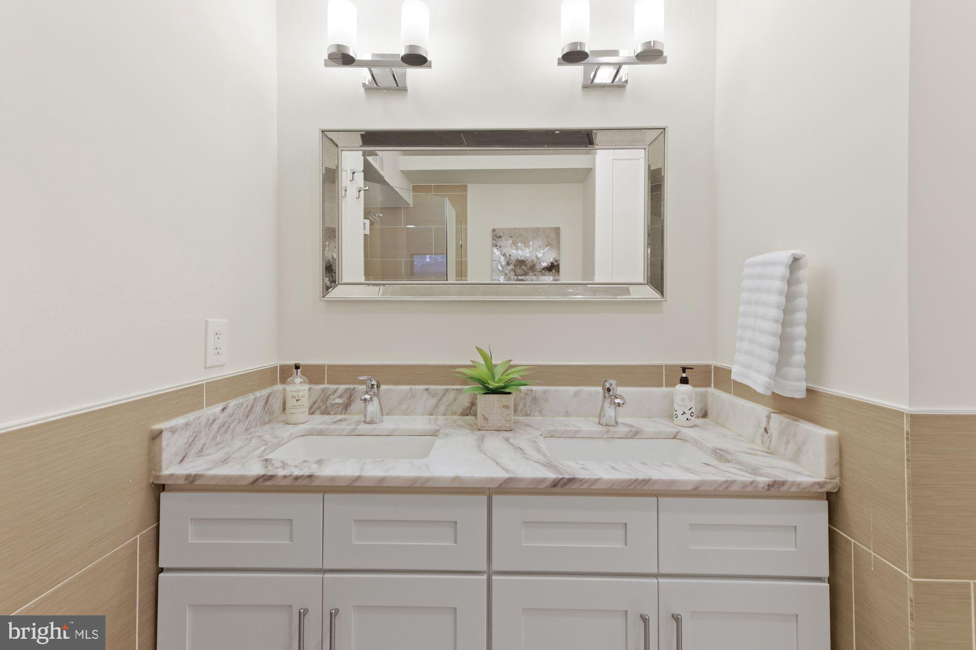 2140 Wisconsin Avenue Northwest, Unit 1 Washington, DC 20007 - Photo 23 of 31 Dual Marble Vanities