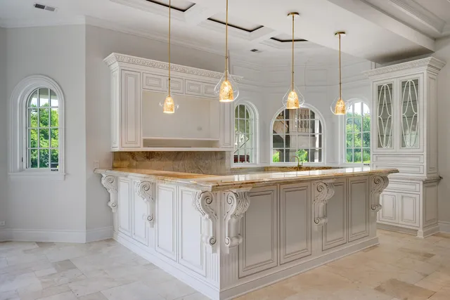 a aerial view of a house with a garden