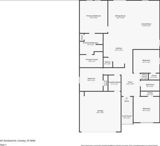 $2,350 | 421 Starboard Drive, Crowley, TX 76036