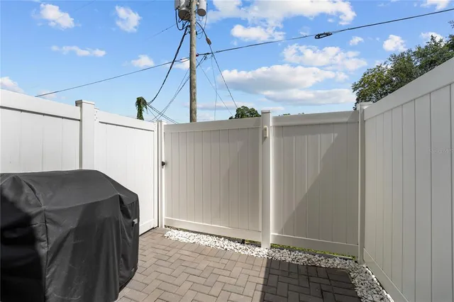 a view of a door and outdoor space