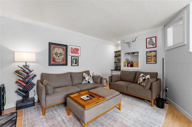 a living room with furniture and a couch