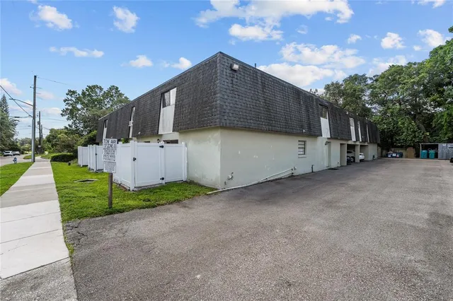 a view of a house with a garage