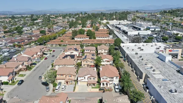 an aerial view of multiple house