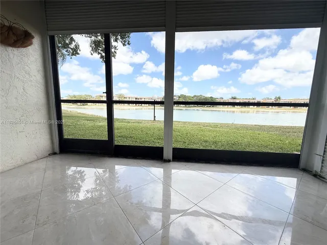 a view of a balcony with lake view