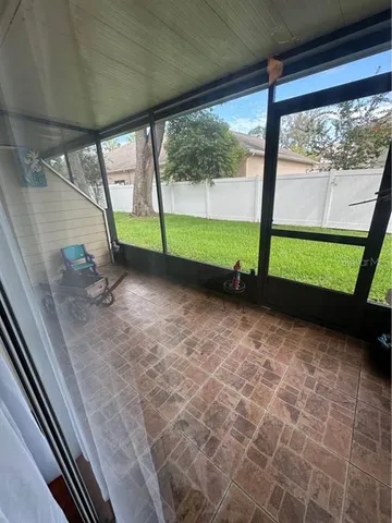 a view of backyard with a sink and garden