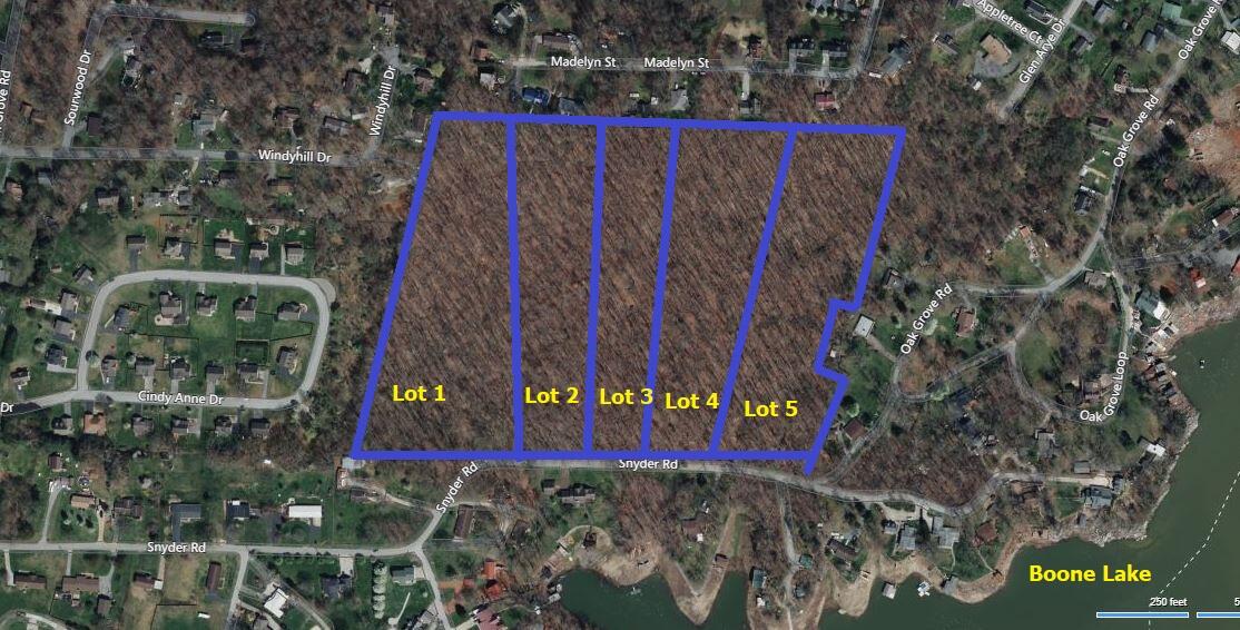 Lot 5 Snyder Road, Unit 5 Gray, TN 37615 - Photo 2 of 9 Annotated Aerial