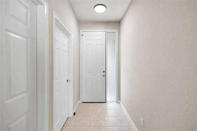 a view of small space with racks on the wall