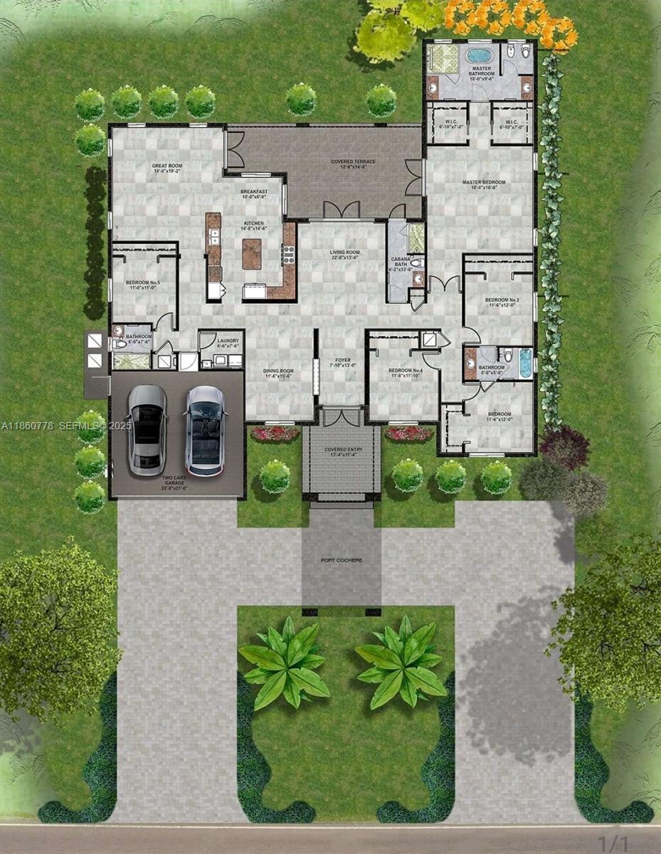 23840 Southwest 209th Place Homestead, FL 33031 - Photo 2 of 89 an aerial view of a house with a garden and yard