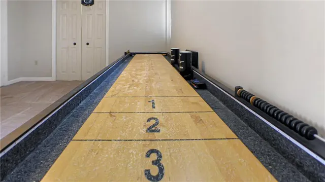 an empty room with closet