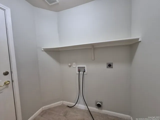 a room with a shower