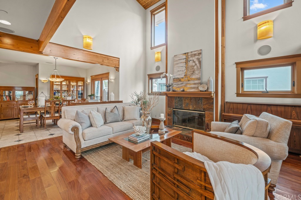 218 14th Street Seal Beach, CA 90740 - Photo 4 of 44 Living room with 48 inch gas Fireplace