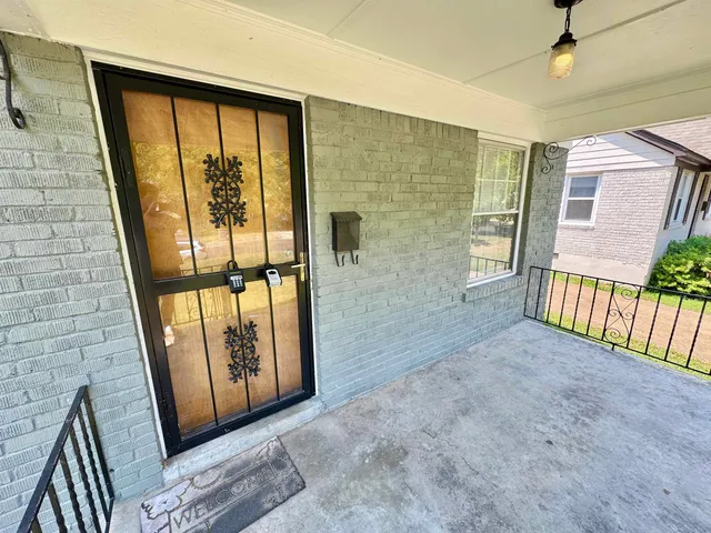 a view of an entryway door