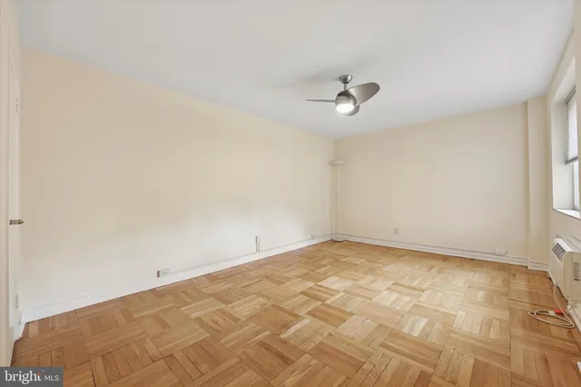 a view of a room with an empty space