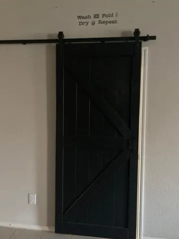 a close view of walk in closet