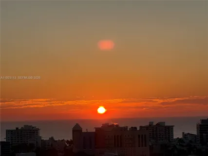 a view of building with an ocean view