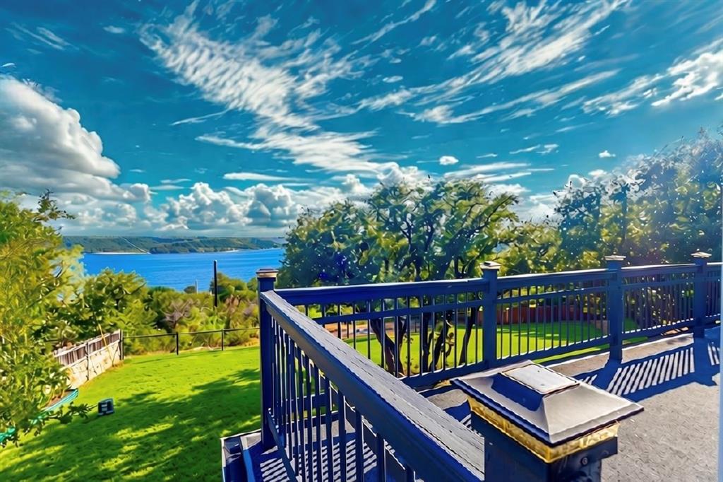 212 Quiten Road Graham, TX 76450 - Photo 27 of 35 Lake View off the Large Balcony with Stairs down to the Patios & Lawn