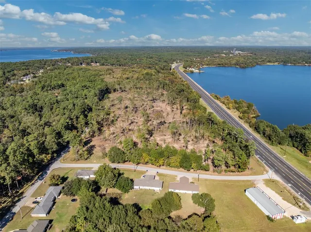 a view of a lake with a mountain