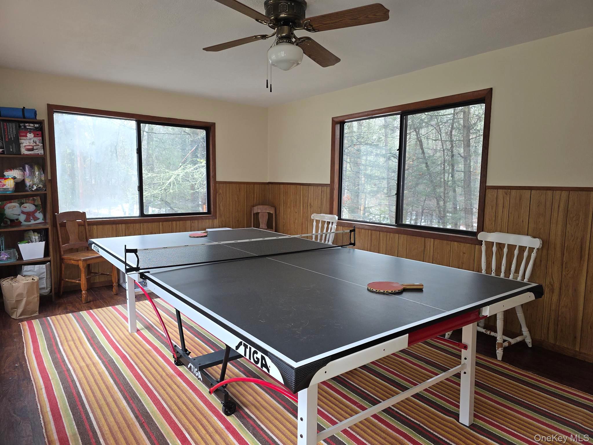 27 Airport Road Eldred, NY 12732 - Photo 15 of 28 a room with wooden floor pool table and windows