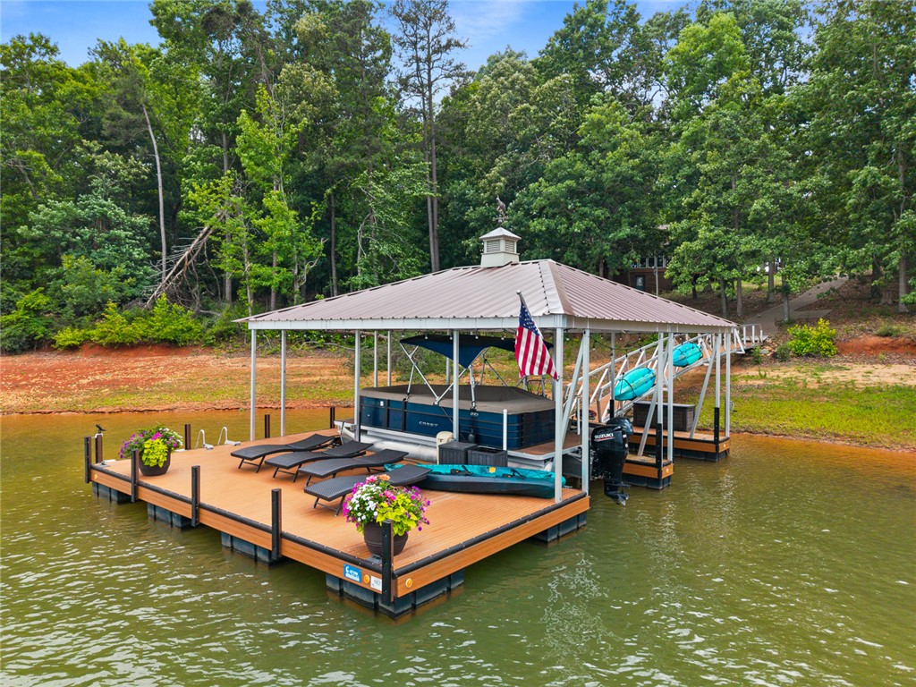 2817 Providence Church Road Anderson, SC 29626 - Photo 27 of 35 A spacious private dock offers ample relaxation space and convenient boat access.