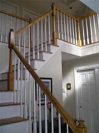 23 Elliott Road Sterling, MA 01564 - Photo 5 of 30 a view of staircase with railing and white walls