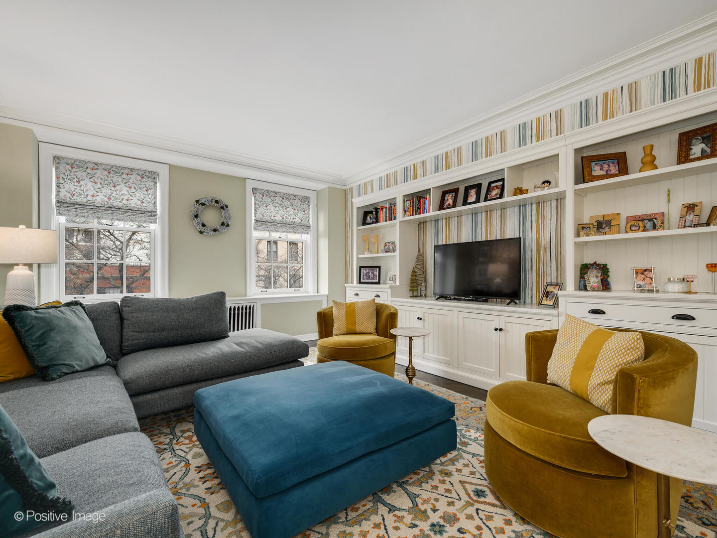 73 East Elm Street, Unit 4B Chicago, IL 60611 - Photo 7 of 27 a living room with furniture and a flat screen tv