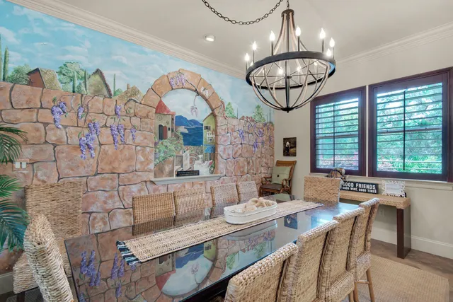 a bathroom with a sink vanity and a mirror