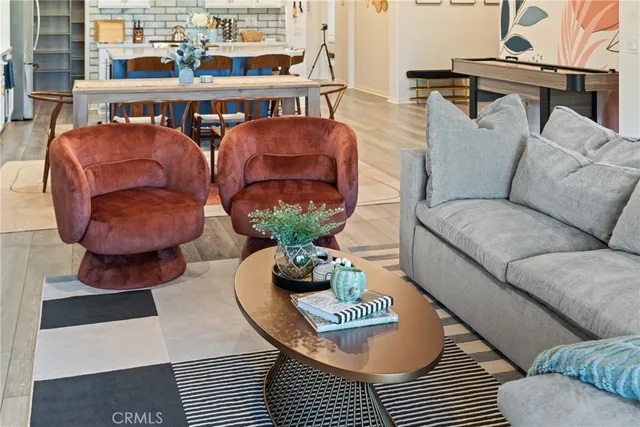 a view of a chairs and table in a patio