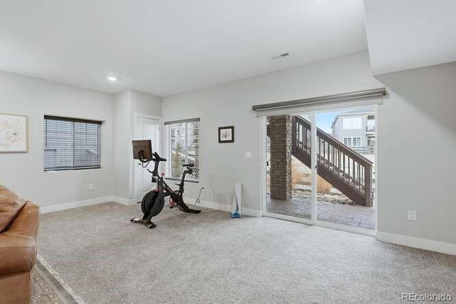1925 Canyonpoint Place Castle Pines, CO 80108 - Photo 33 of 50 a view of a room with gym equipment
