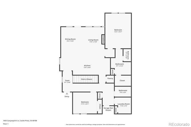1925 Canyonpoint Place Castle Pines, CO 80108 - Photo 4 of 50 a picture of a floor plan