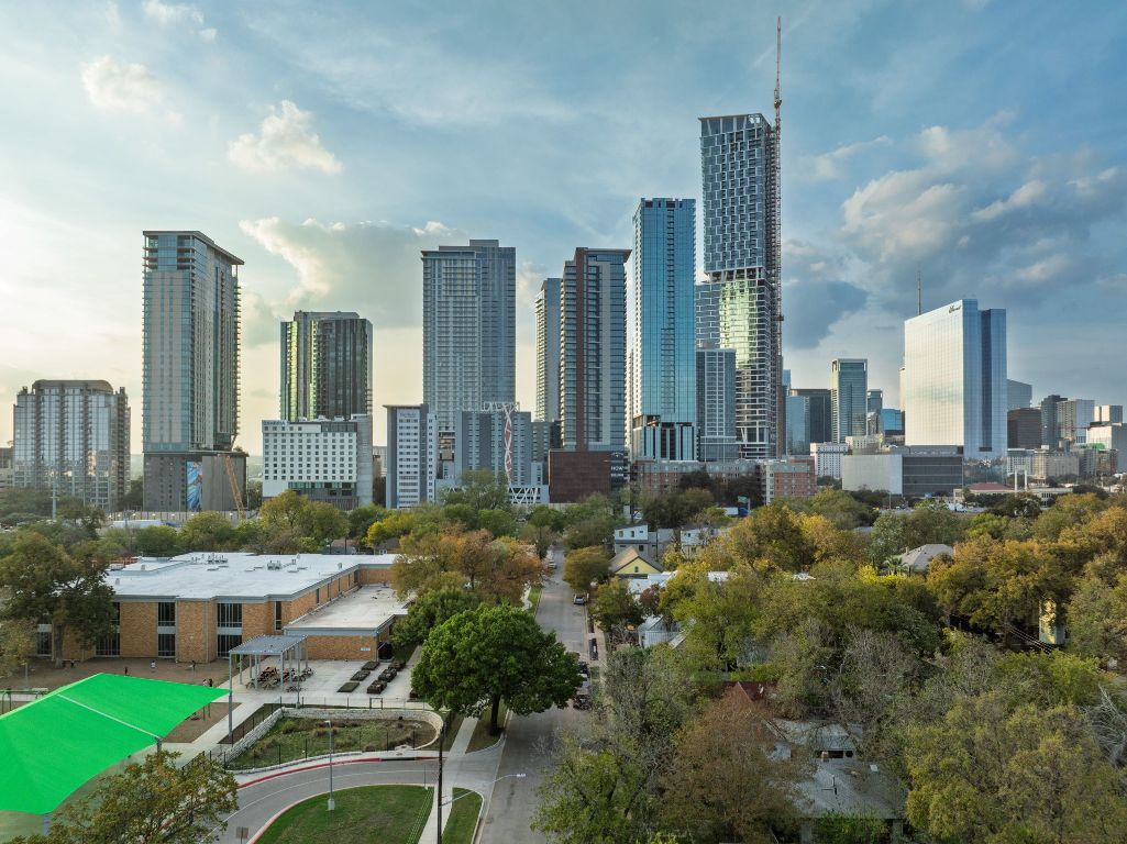 1020 Spence Street, Unit B Austin, TX 78702 - Photo 2 of 9 a view of a city with tall buildings