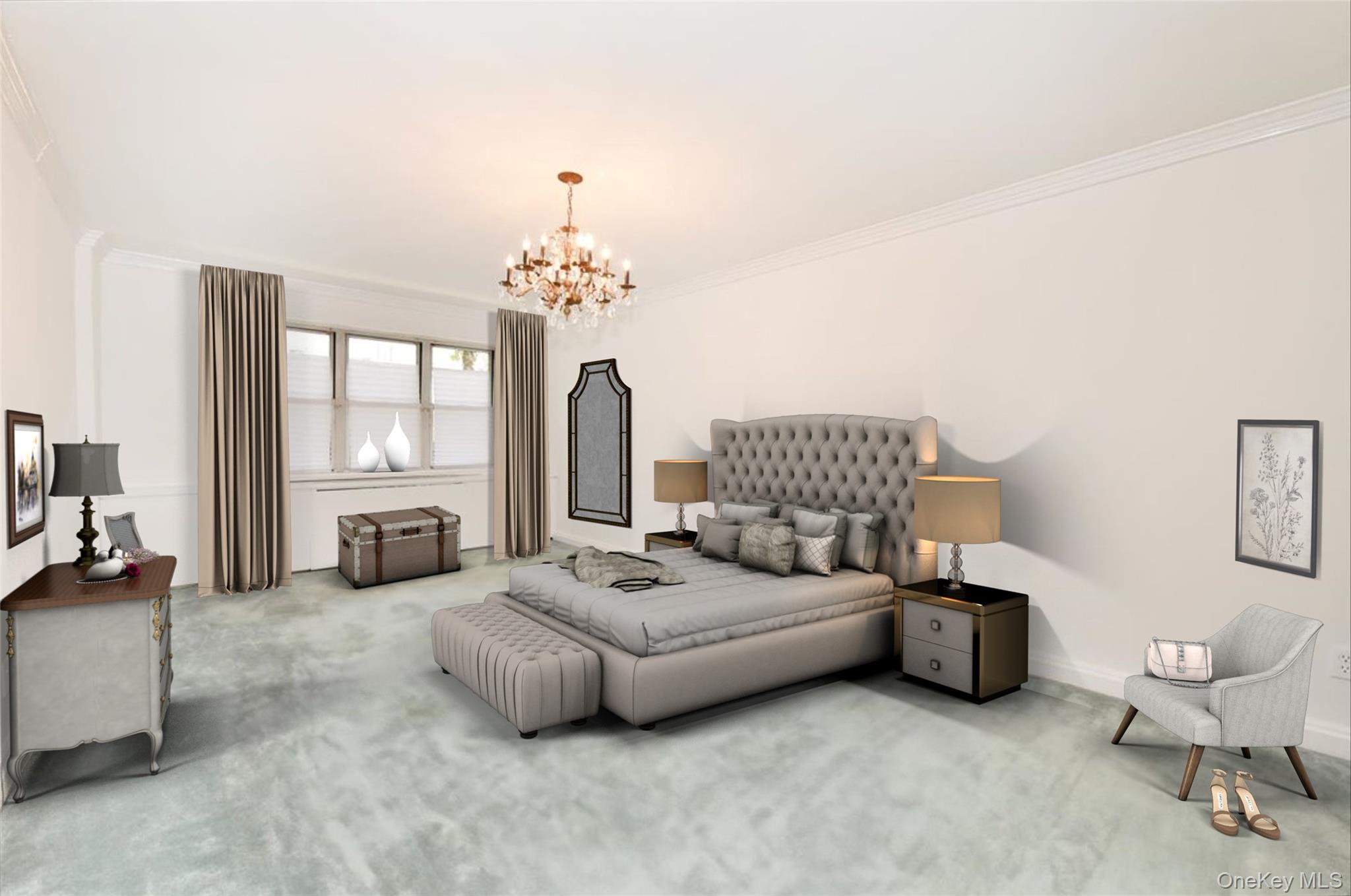 180 South Middle Neck Road, Unit 1J Great Neck, NY 11021 - Photo 6 of 39 Primary Bedroom Suite 1 - Staged