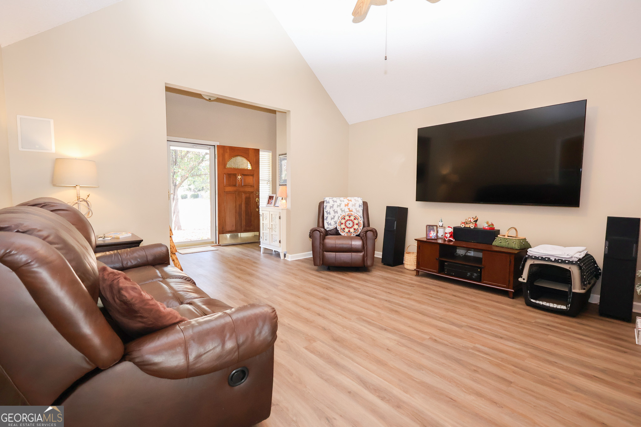 215 Stonefield Circle Macon, GA 31216 - Photo 6 of 26 a living room with furniture and a flat screen tv