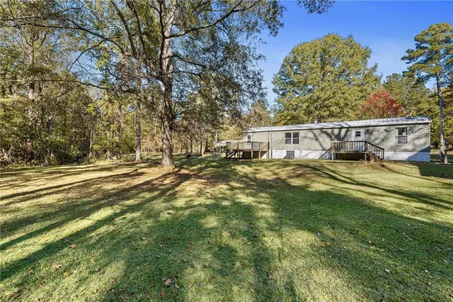 a view of a tree with a yard