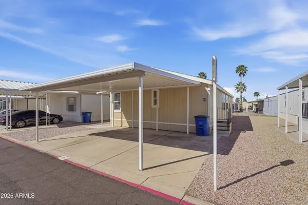 a view of a house with patio