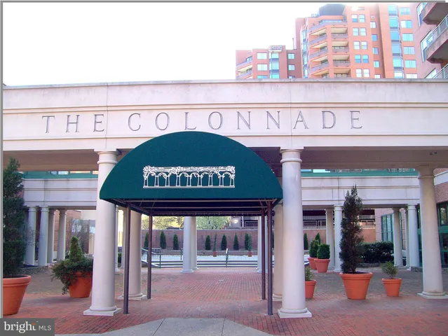 a view of a building with a entrance gate