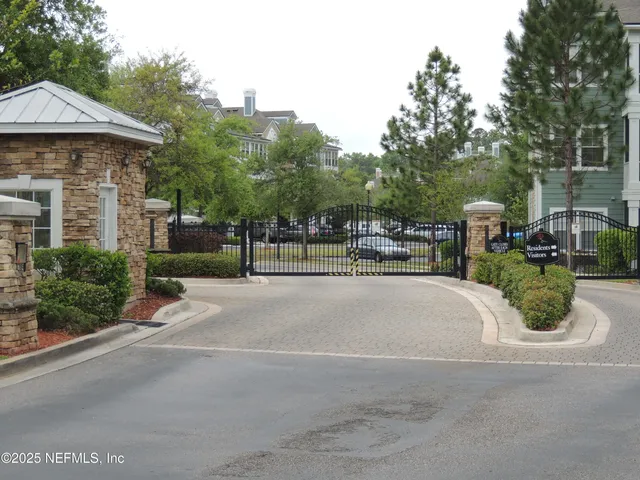 a view of street with sitting area