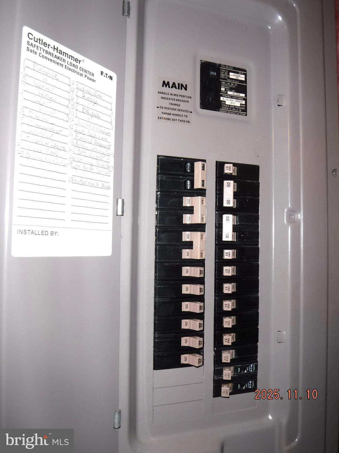 8918 Whitetail Court Perry Hall, MD 21128 - Photo 62 of 64 200 AMP Electrical Panel