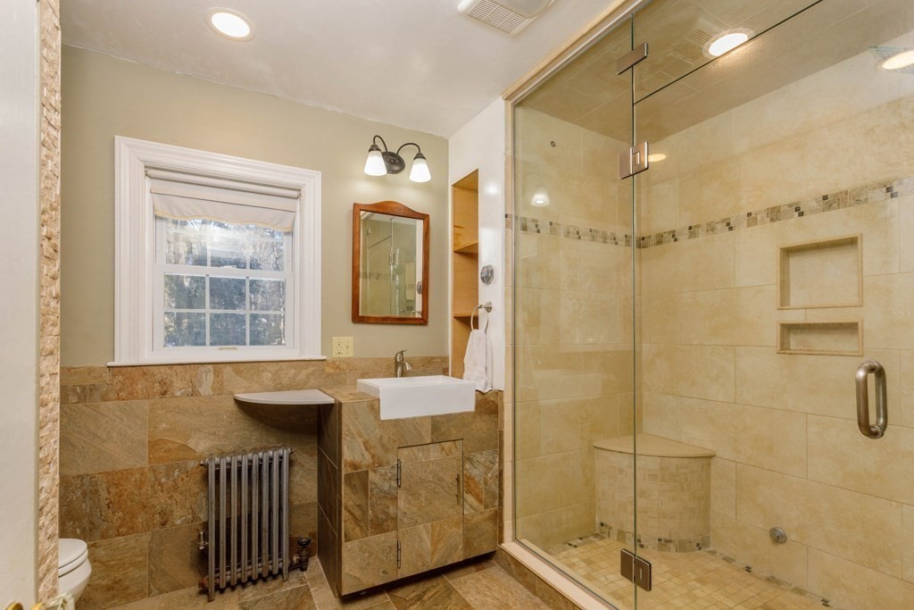 14 Baker Lane Templeton, MA 01468 - Photo 9 of 21 a bathroom with a shower and a sink